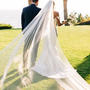 Galia Lahav Raw Edge Cathedral Veil